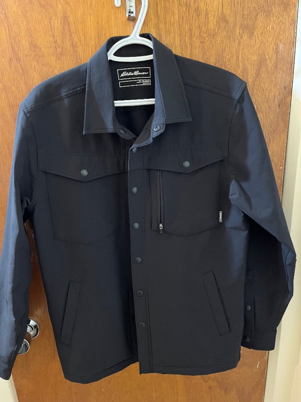 Eddie Bauer Mens Acclivity Shirt Jacket Small Black